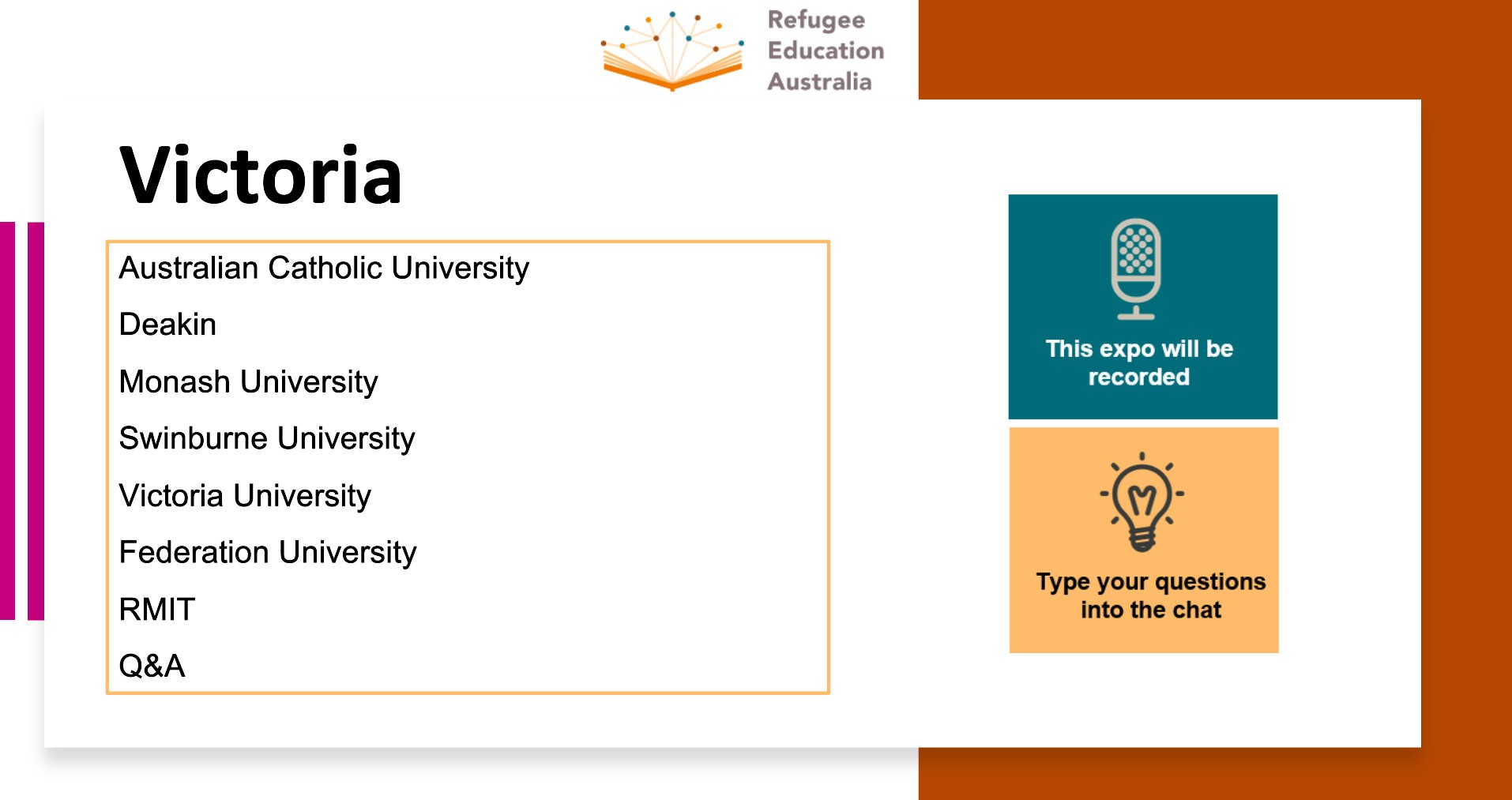 Victoria Breakout Session